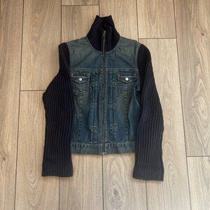 GAP Y2K Vintage Knit Jean Jacket